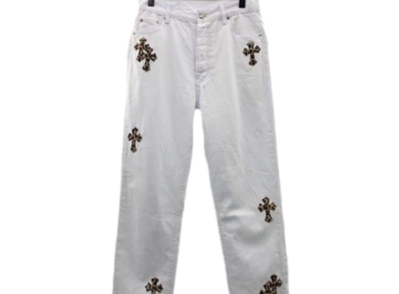 Chrome-Heart-White-Leopard-Cross-Jeans