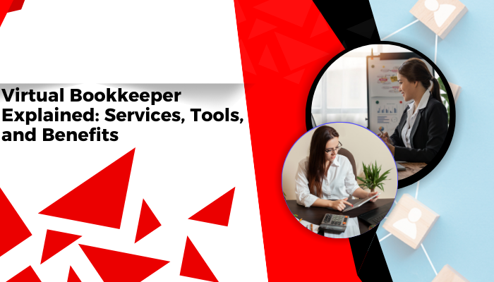 virtual bookkeeper managing finances with modern tools